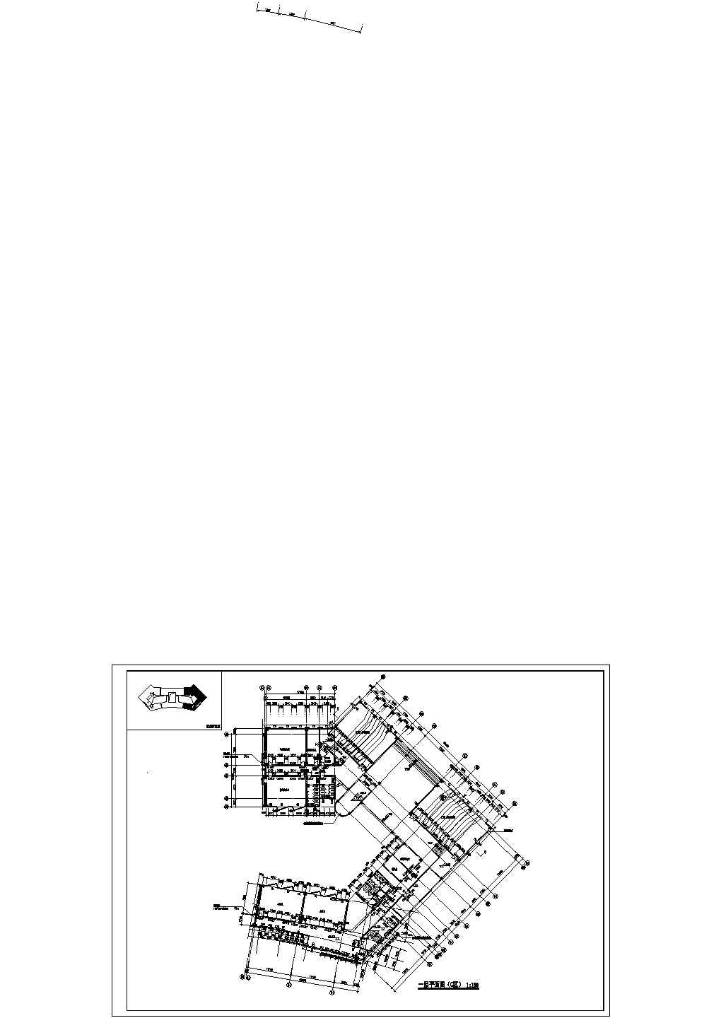 某框架结构教学楼平面设计cad方案图纸