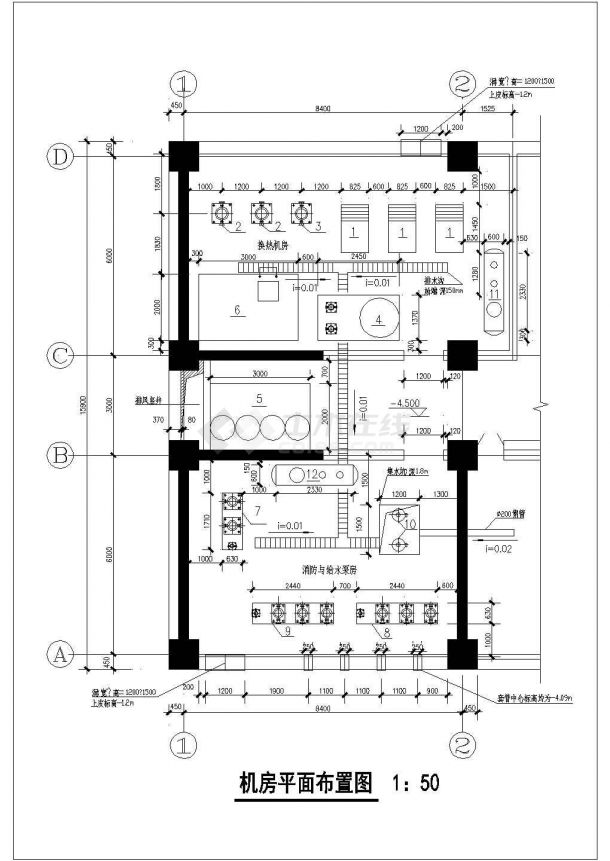 某地区建筑地下室机组空调设计施工图-图二