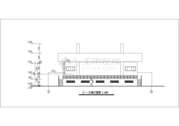 浙江省某乡村两层建筑CAD设计施工图-图一