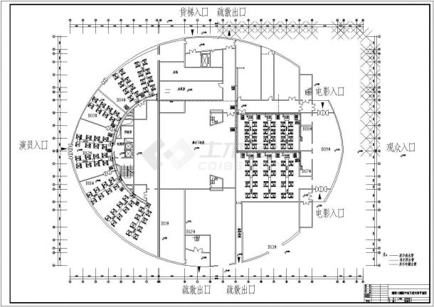 湘潭大剧院空调暖通设计CAD施工方案图-图一