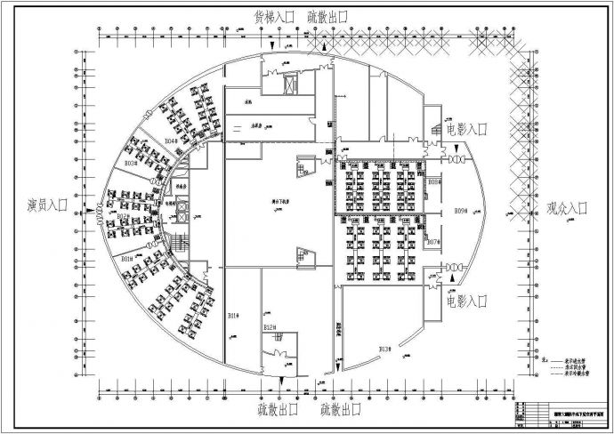 湘潭大剧院空调暖通设计CAD施工方案图_图1