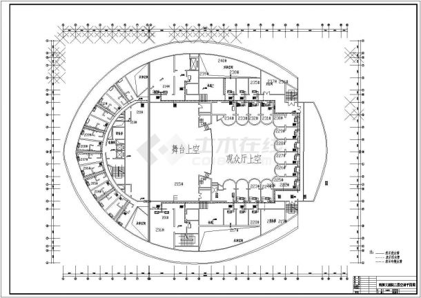 湘潭大剧院空调暖通设计CAD施工方案图-图二