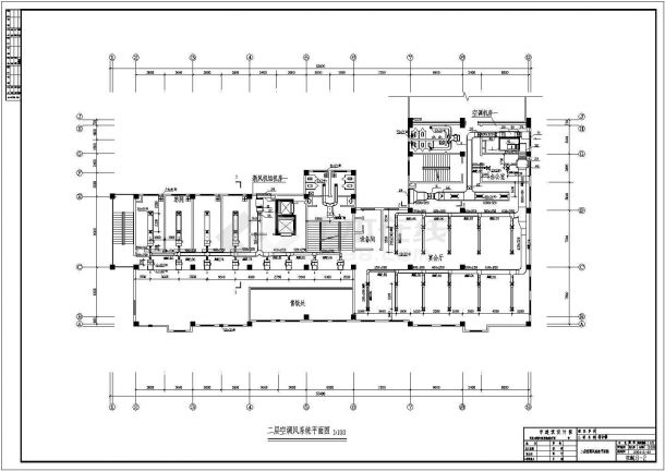 湖南某地区综合楼暖通设计CAD图（含设计说明）-图一