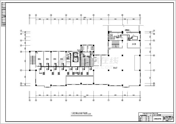 湖南某地区综合楼暖通设计CAD图（含设计说明）-图二