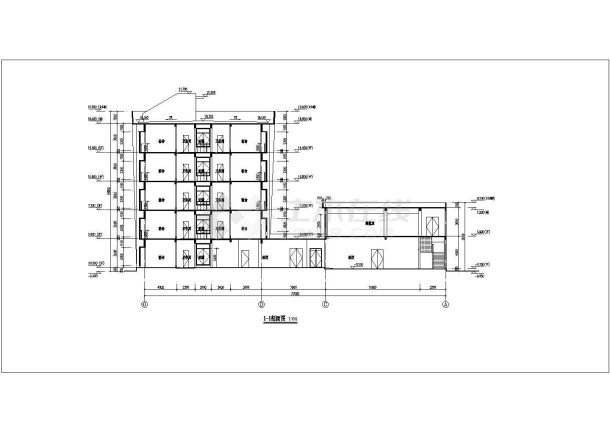 某地区现代风格多功能职工宿舍建筑施工图-图一