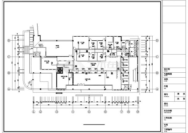河南某地区售楼中心空调设计CAD平面图-图二