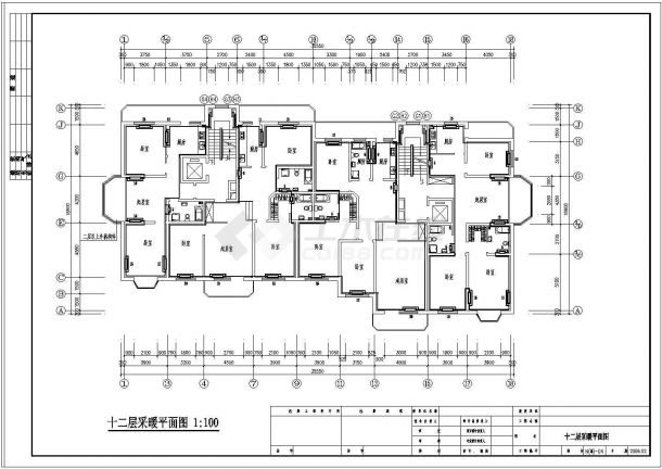 湖南某地区小高层住宅分户采暖设计CAD图纸-图二