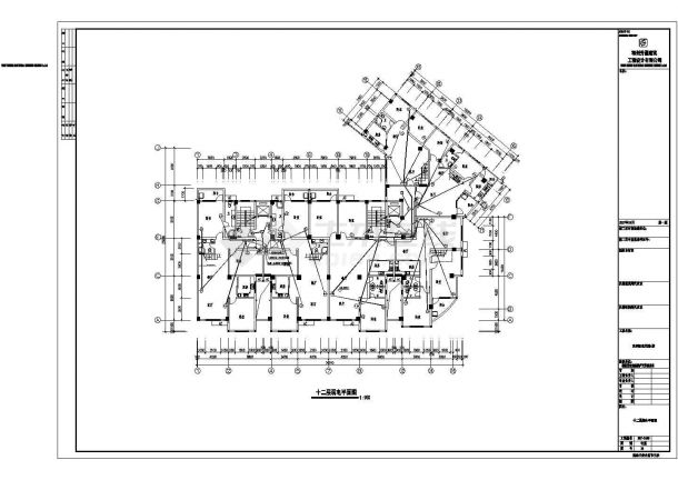 【福建】某地区12层商住楼电气设计施工图-图二