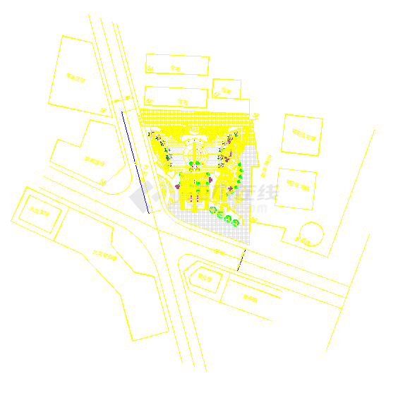 八宝广场设计CAD总平面图-图一