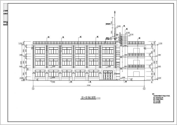 某高级中学科技楼艺术楼建筑设计图_图1