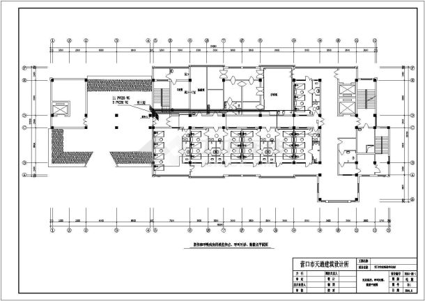 某地区传染病医院的弱电图-呼吸病房监控CAD设计图纸-图一