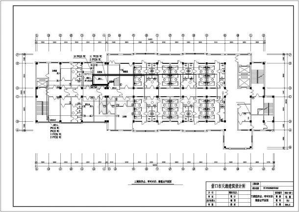 某地区传染病医院的弱电图-呼吸病房监控CAD设计图纸-图二