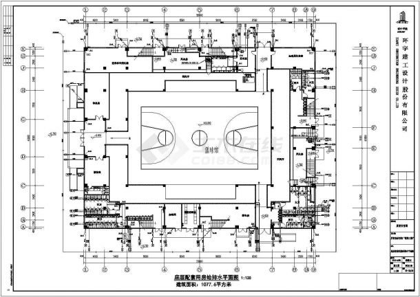 某体育馆给排水一体化消防泵房施工设计图-图二