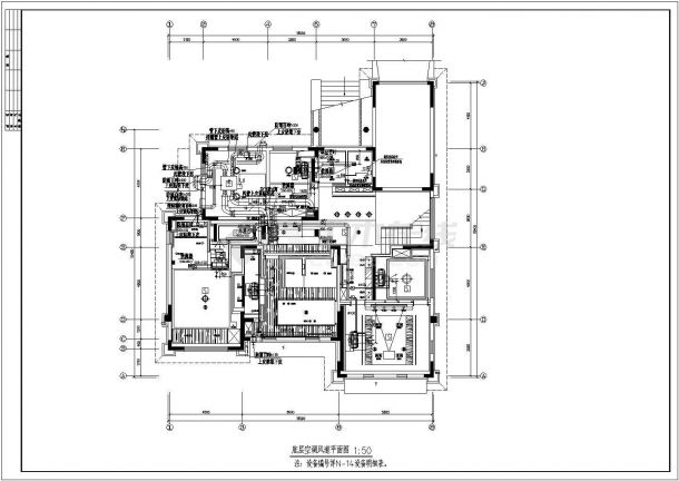 某温泉城06区C10型住宅暖通设计图-图一