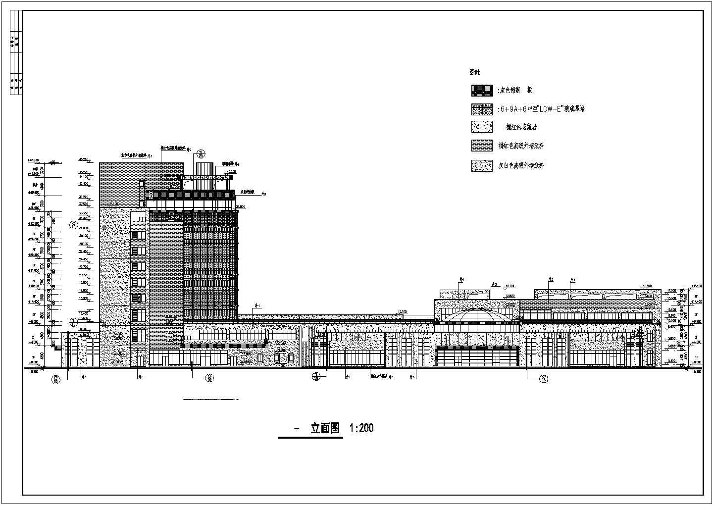 [成都]某十层医疗综合楼建筑施工图