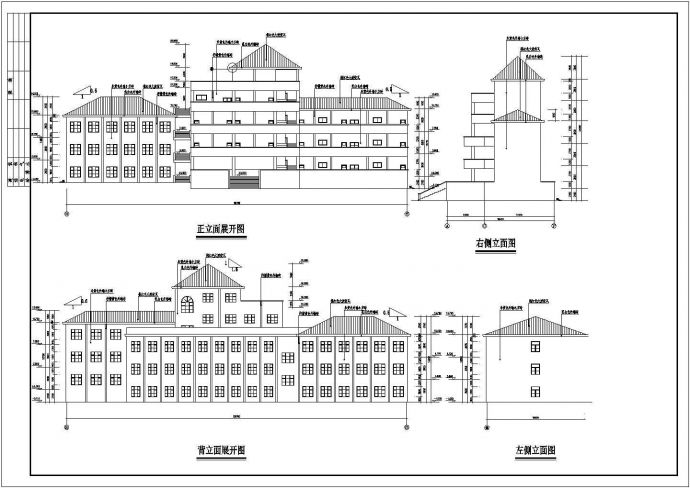 江西省某城区一座小学CAD设计方案图_图1