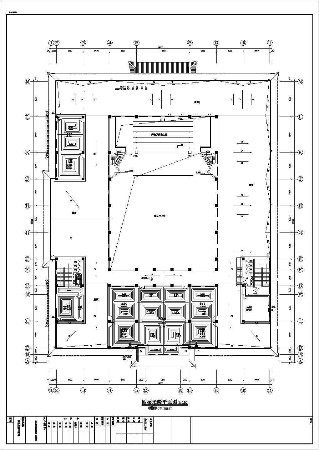 某地区文化中心采暖设计CAD施工图