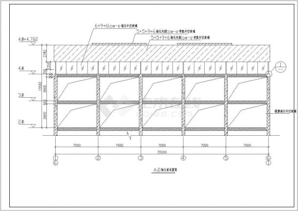 某地游泳池钢结构天棚结构设计施工图-图一