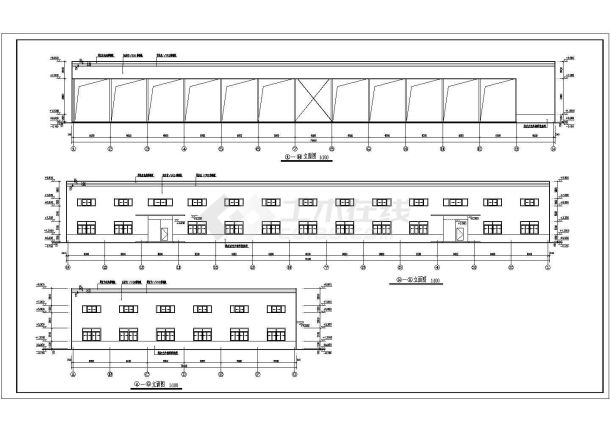某地一单层门式钢架厂房结构施工图-图一