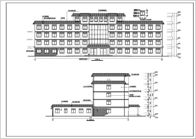 某五层医院门诊楼建筑施工CAD图纸_图1