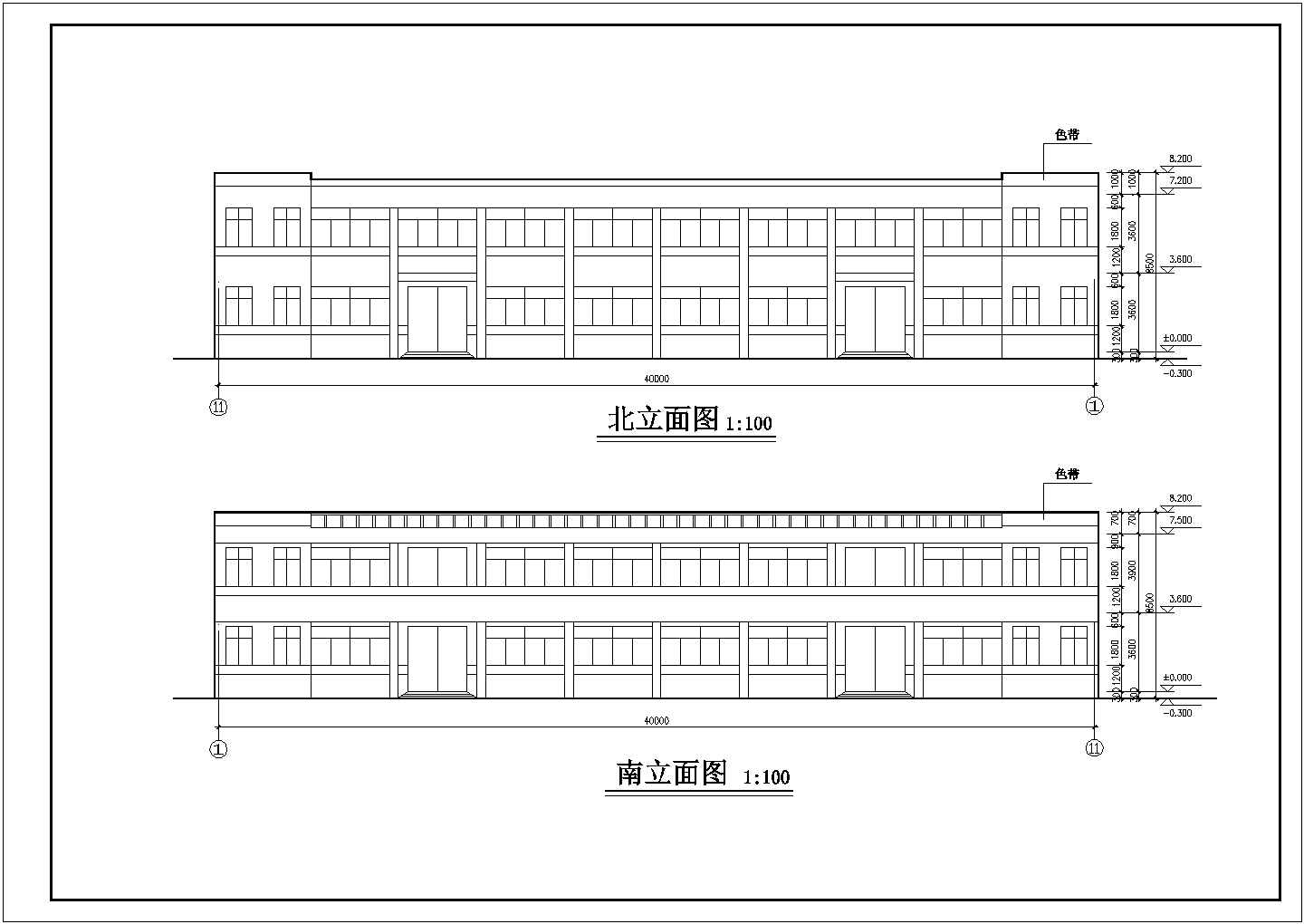四川省某乡镇二层框架厂房CAD设计图