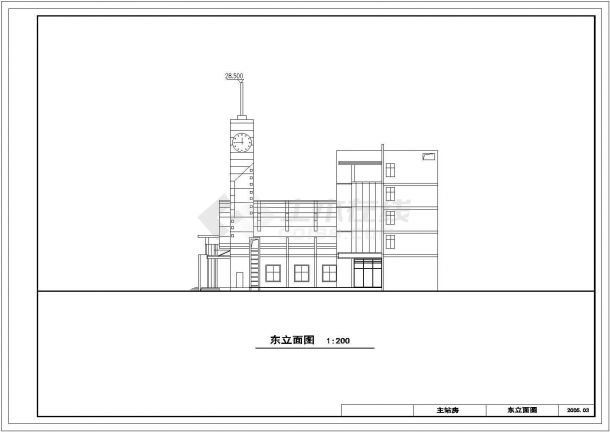 某二级汽车站全套建筑设计方案图纸-图二