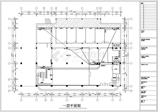 某商务大酒店建筑装修设计CAD图-图一