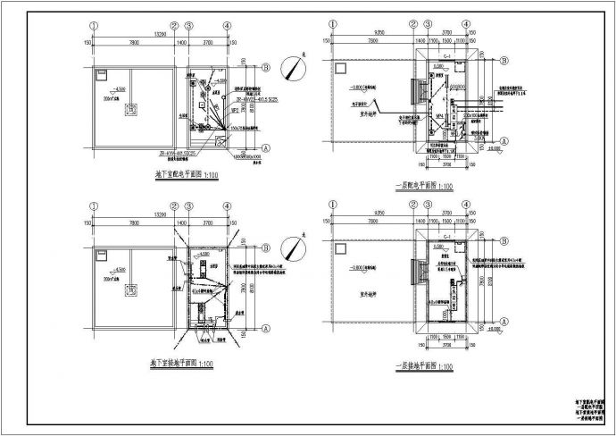 水泵房建筑结构水电完整施工图设计_图1