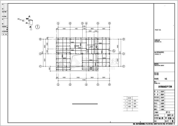 某三层坡地小别墅建筑结构施工图(有内庭)-图一