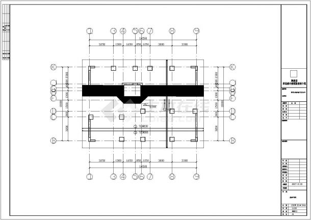 十层框架剪力墙结构住宅全套建筑结构cad施工图-图一