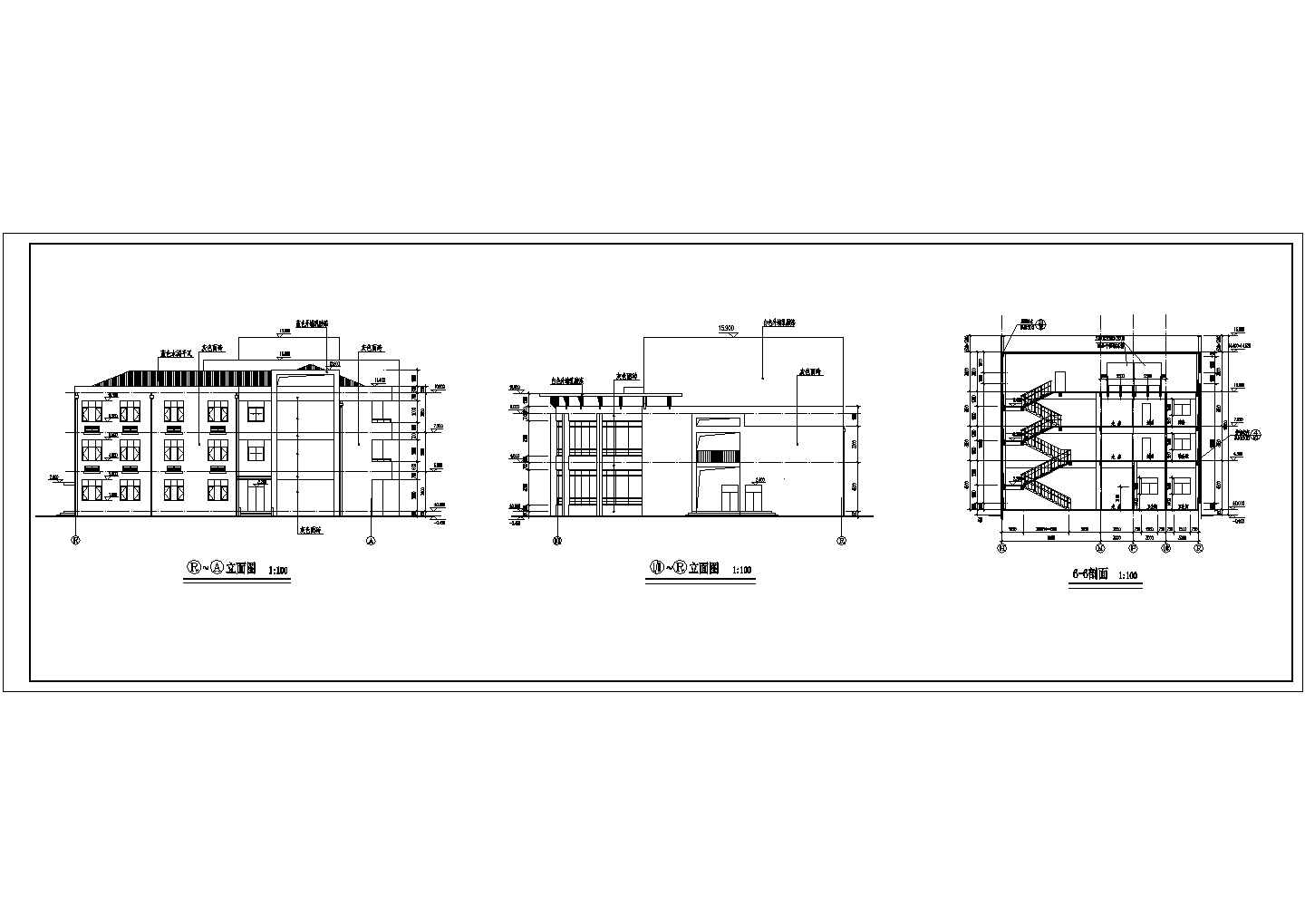 某21班三层新中式幼儿园建筑施工图