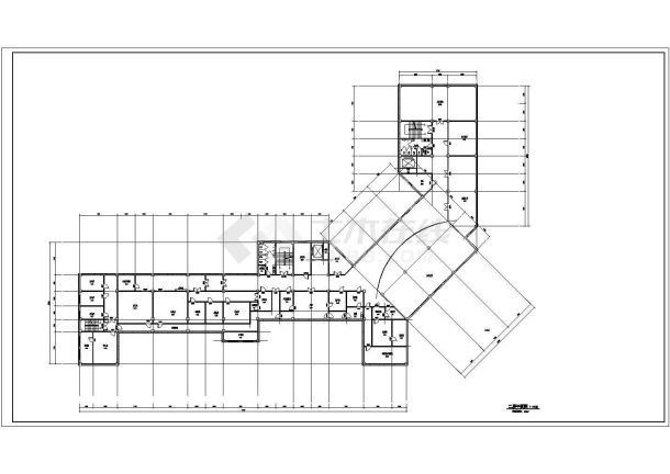 某医院主体四层综合楼建筑方案平面图及效果图-图二