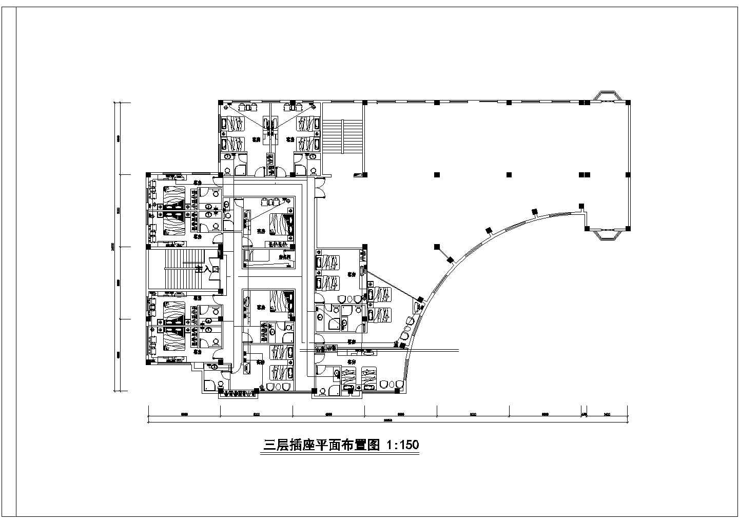 某宾馆建筑消防电气设计布置CAD图