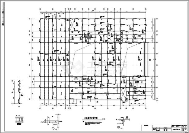 某研发中心三层框架结构设计施工图-图二