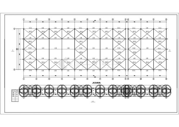 某地24米单跨梯形钢屋架结构方案图