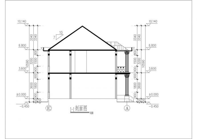 贵州省某地区两层别墅CAD设计方案_图1