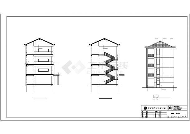 现代风格小学综合楼建筑设计施工图-图二