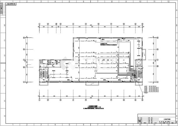 六层框架结构厂房工程电气设计施工图-图二