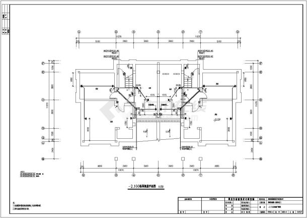 某地区两层双拼别墅电气设计施工图-图一