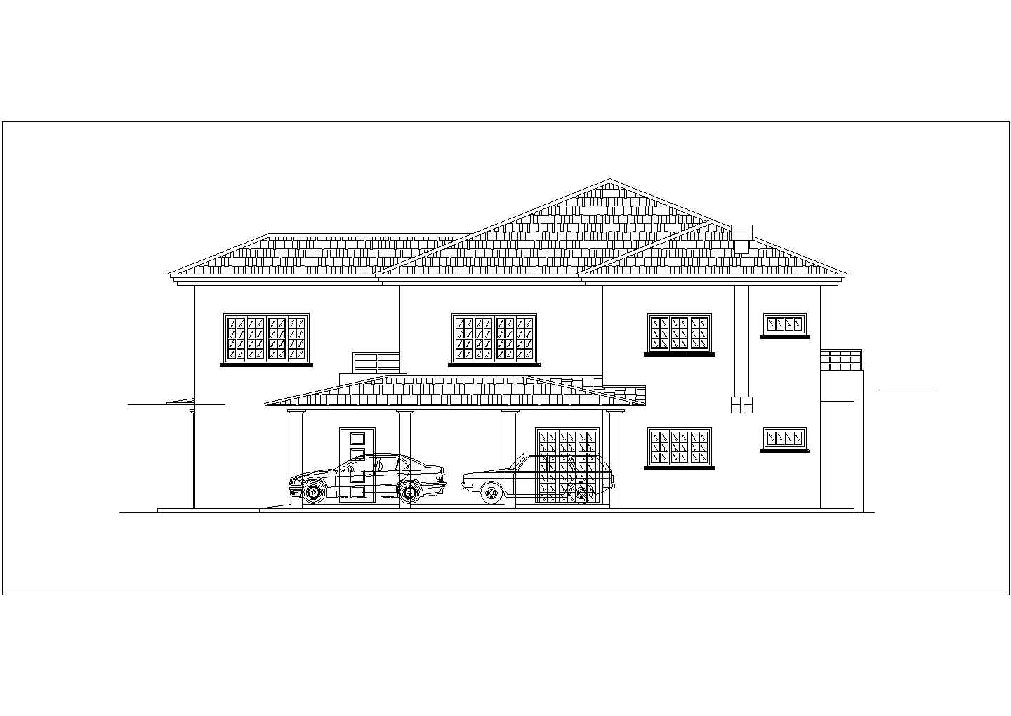 简单质朴二层农村房屋详细建筑设计图