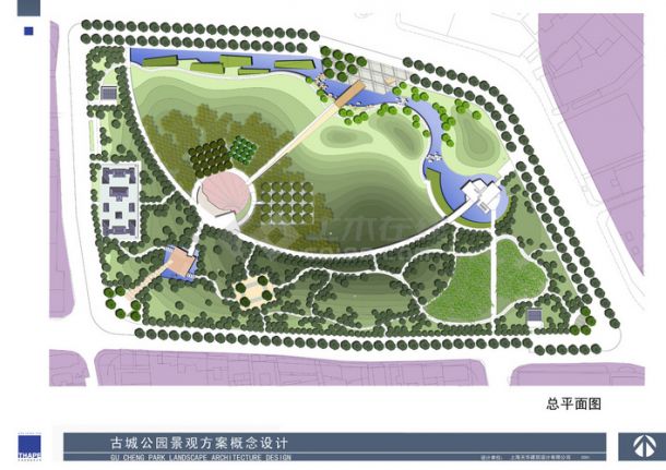 上海古城公园景观方案概念设计-图一