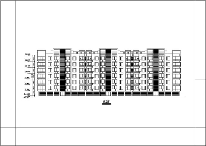 江苏省某城镇六层建筑公寓CAD设计图_图1