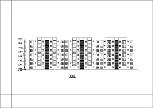 江苏省某城镇六层建筑公寓CAD设计图-图二
