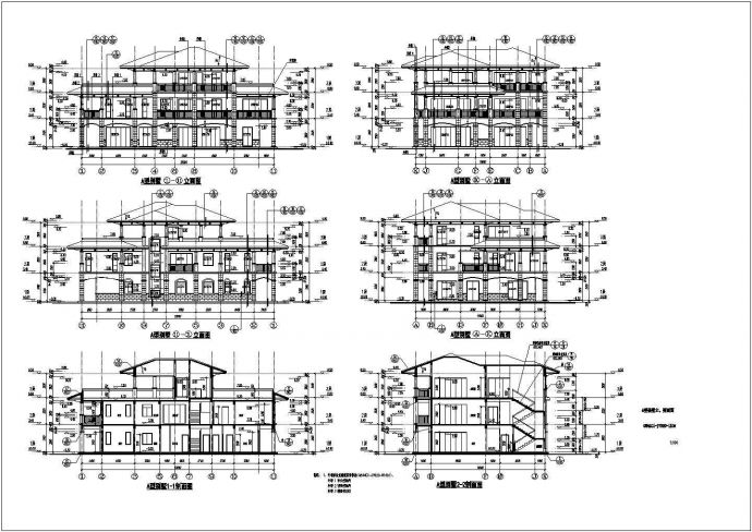 某地区三层两套别墅建筑设计规划方案图_图1