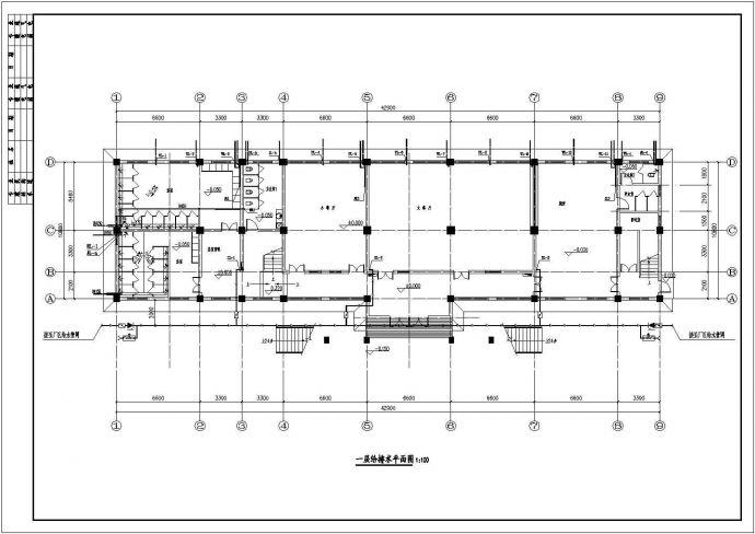 某单位七层框架结构综合楼给排水消防设计图_图1