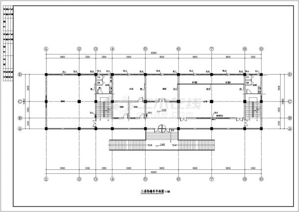 某单位七层框架结构综合楼给排水消防设计图-图二