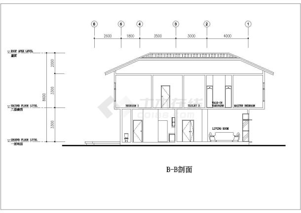 乡村风格二层质朴农村房屋详细建筑设计图-图二