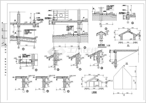 某三层私宅别墅建筑结构cad详细设计施工图纸-图二