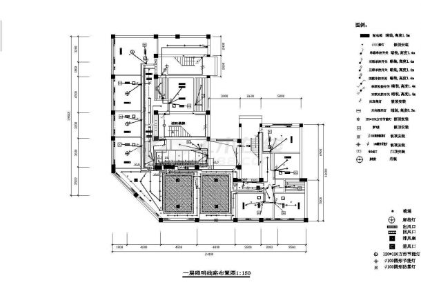 某地区浴场水电施工CAD设计图纸-图一