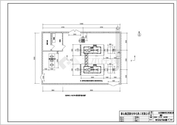青岛市某公司锅炉房全套CAD布置图-图二